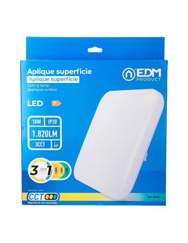 Aplique led cuadrado extraplano de superficie...