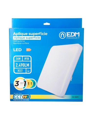 Aplique led cuadrado extraplano de superficie...