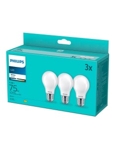 Bombilla led de filamento mate e27 8,5 w (equiv. 75 w) 1055 lm 3000 k luz cálida, pack 3 uds