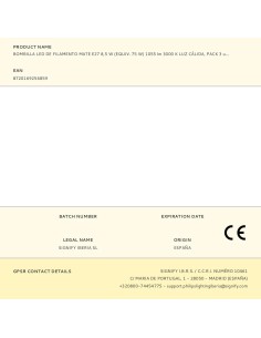 Bombilla led de filamento mate e27 8,5 w (equiv. 75 w) 1055 lm 3000 k luz cálida, pack 3 uds 2