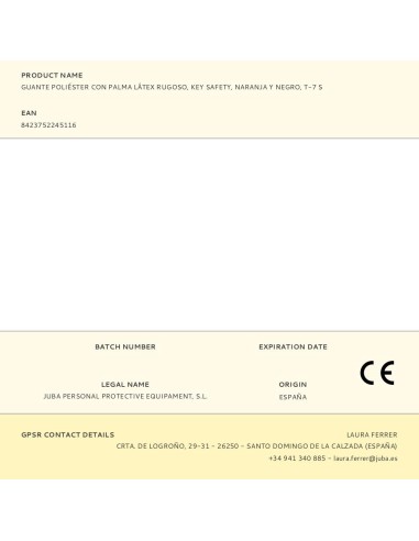 Guante poliéster con palma látex rugoso, keep...