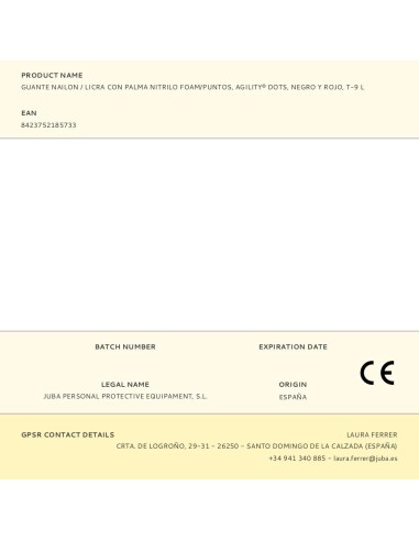 Guante nailon / licra con palma nitrilo...