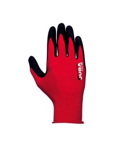 Guante nailon / licra con palma nitrilo microfoam, econit foam, rojo y negro, t-9 l