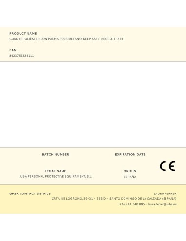 Guante poliéster con palma poliuretano, keep...