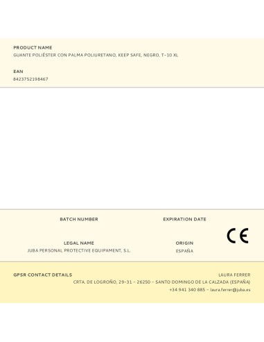 Guante poliéster con palma poliuretano, keep...