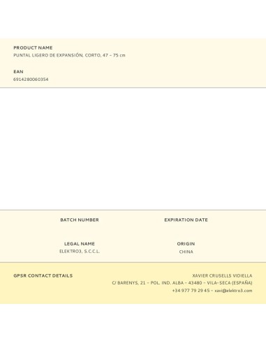 Juego 2 puntales ligeros de expansión, cortos,...