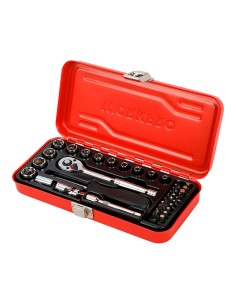 Juego carraca, ¼ pulg, 37 piezas 2