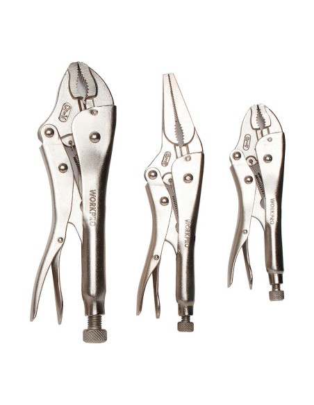 Alicates de presión, juego 3 piezas