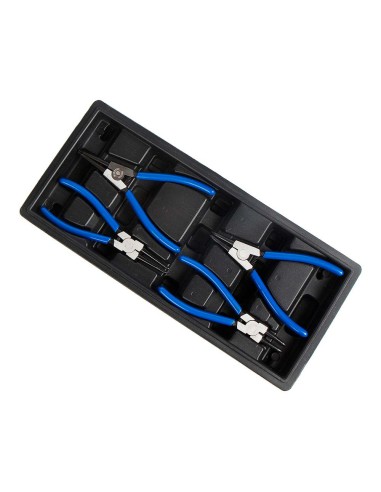 Alicates para arandelas de seguridad, juego 4 piezas