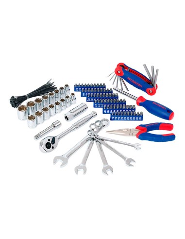 Asiento rodante + herramientas, 136 piezas,...