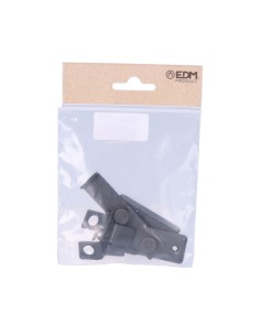 Pestillo reversible hierro zinc negro 8cm 2