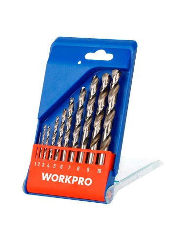 Brocas para metal hss4341 rectificadas, ø1,00 - ø10,00 mm, juego 10 piezas