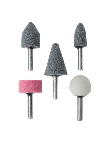 Cabezales de muela mini, vástago ø6 mm, juego 5 piezas