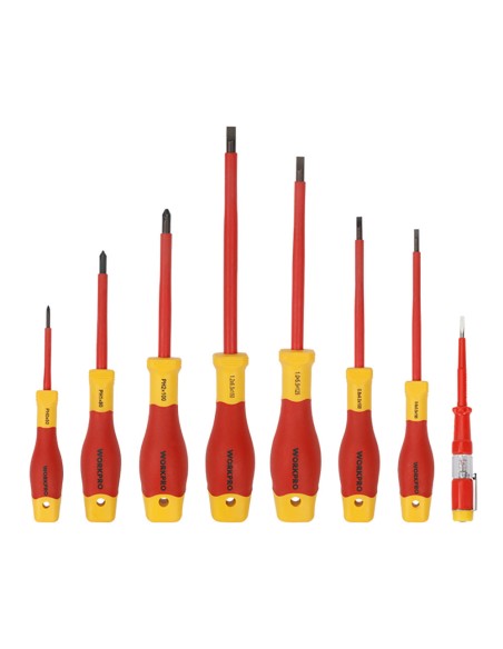 Destornilladores aislados vde, juego 8 piezas