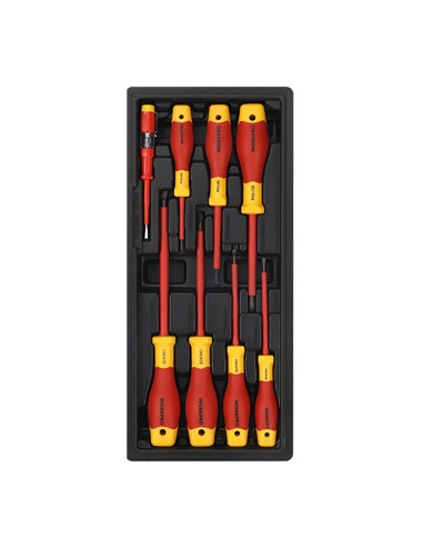 Destornilladores aislados vde, juego 8 piezas