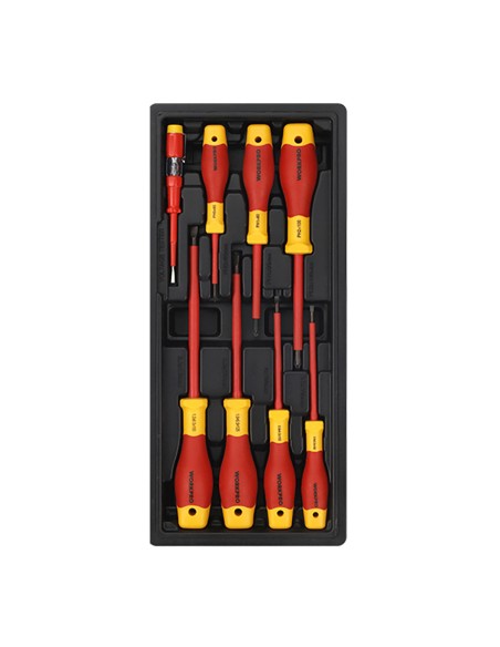 Destornilladores aislados vde, juego 8 piezas