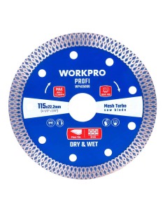 Disco de corte profi diamantado, malla, turbo ultrafino corte profesional ø115 x 22,2 mm