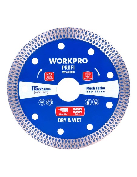 Disco de corte profi diamantado, malla, turbo ultrafino corte profesional ø115 x 22,2 mm