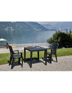 Silla borneo color negro apilable 2