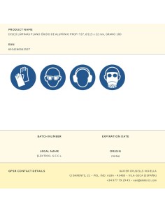 Disco láminas plano óxido de aluminio t27, ø115,00 x 22,20 mm, grano 100 2