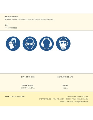 Hoja de sierra para madera, basic, ø185 x 20 x...