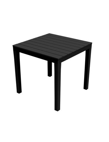 Mesa cuadrada bali color negro para exterior 78 x 78 x 72 cm