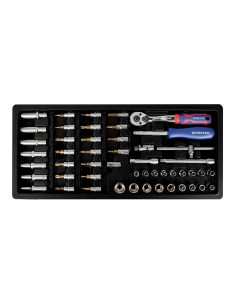 Carraca ¼ pulg, vasos y puntas, juego 50 piezas 2