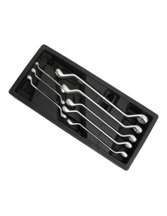 Llaves de estrella cromo-vanadio acodadas dobles, juego 8 piezas 2