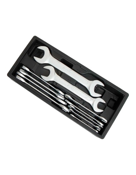 Llaves fijas de doble boca, juego 11 piezas