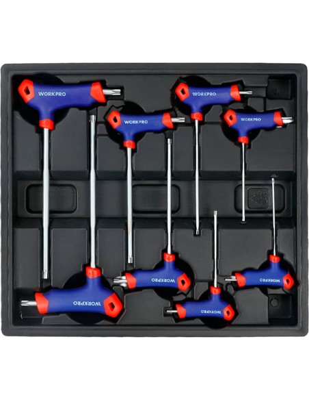 Llaves torx mango en t, t10-t50, juego 8 piezas