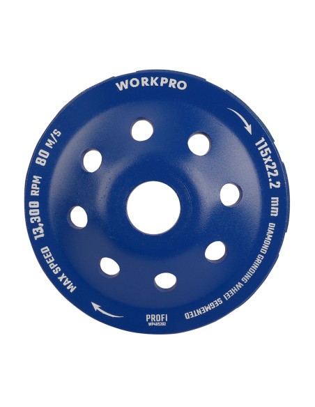 Muela copa diamantada segmentada ø115 x 22,2 mm x 9 dientes