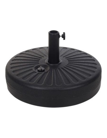 Base de parasol 22 l color: negro ø51x12cm ipae progarden