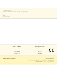 Lámpara halógena lineal r7s, 1000 w, 189 mm 2