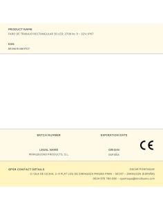 Faro de trabajo cuadrado 30 leds 2700 lm 9 - 32 v ip67 2