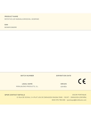 Rotativo led naranja bm203wl