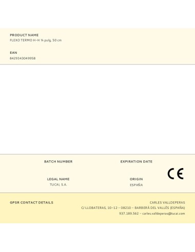 Flexo termo h-h ¾ pulg, 50 cm