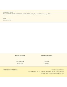 Manguera de entrada de agua de lavadora h ¾ pulg - h acodada ¾ pulg, 150 cm 2