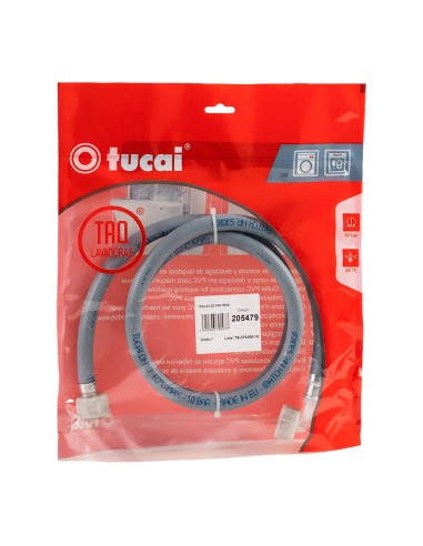 Manguera de entrada de agua de lavadora h ¾ pulg - h acodada ¾ pulg, 200 cm