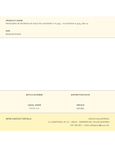 Manguera de entrada de agua de lavadora h ¾ pulg - h acodada ¾ pulg, 200 cm 2