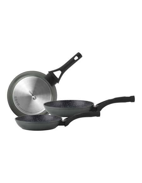 Set 3 sartenes stim de aluminio forjado ø18 / ø22 / ø26 cm