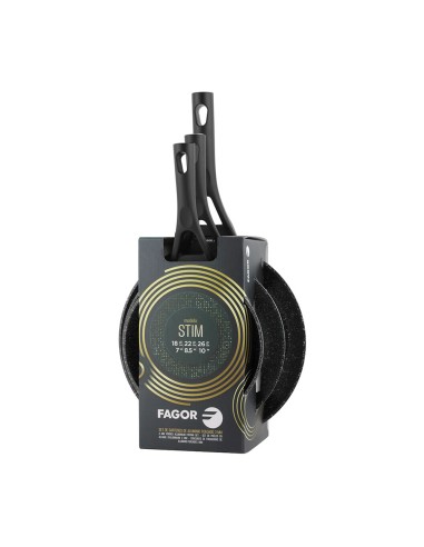 Set 3 sartenes stim de aluminio forjado ø18 /...