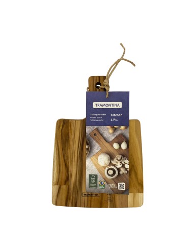 Tabla para cortar y servir con mango, 19,5 x...