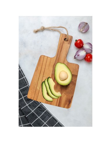 Tabla para cortar y servir con mango, 19,5 x...