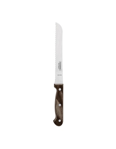 Cuchillo polywood castaño para pan 17,7 cm