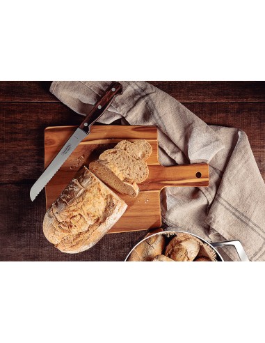 Cuchillo polywood castaño para pan 17,7 cm
