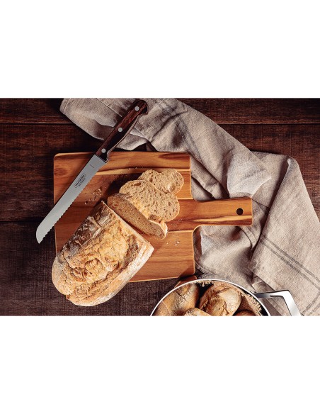 Cuchillo polywood castaño para pan 17,7 cm