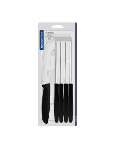 Cuchillos dentados para carne punta redonda, plenus, negro, 6 uds 2