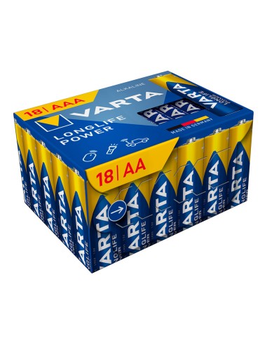 Pila alkalina longlife power big box aa - lr06 (caja 18 uds) ø14,5 x 50,5 mm