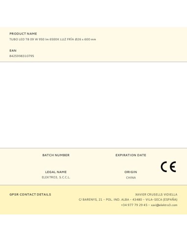 Tubo led t8, 09 w, 990 lm, 6500 k, luz fría,...