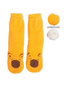 Calcetines capibara antideslizantes con forro de borreguito suave, talla 36 - 41
